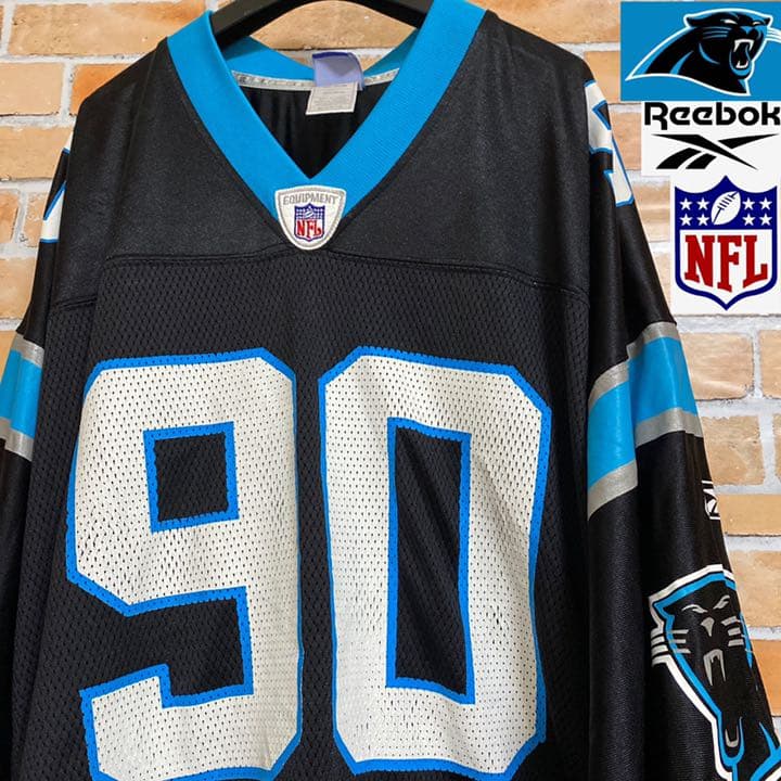 リーボック製　NFL カロライナ・パンサーズ　ユニフォーム [スペシャルセール] 激安】【激レア】リーボック製 NFL カロライナ・パンサーズ